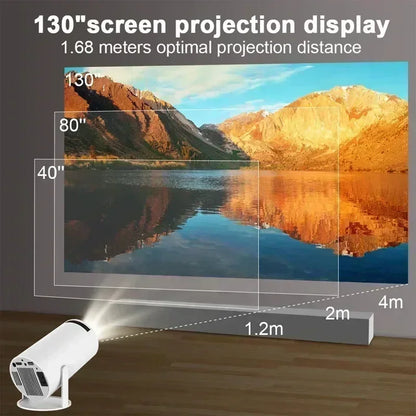 Nookiva Portable 180 Degree Rotation Home 4K Video Projector